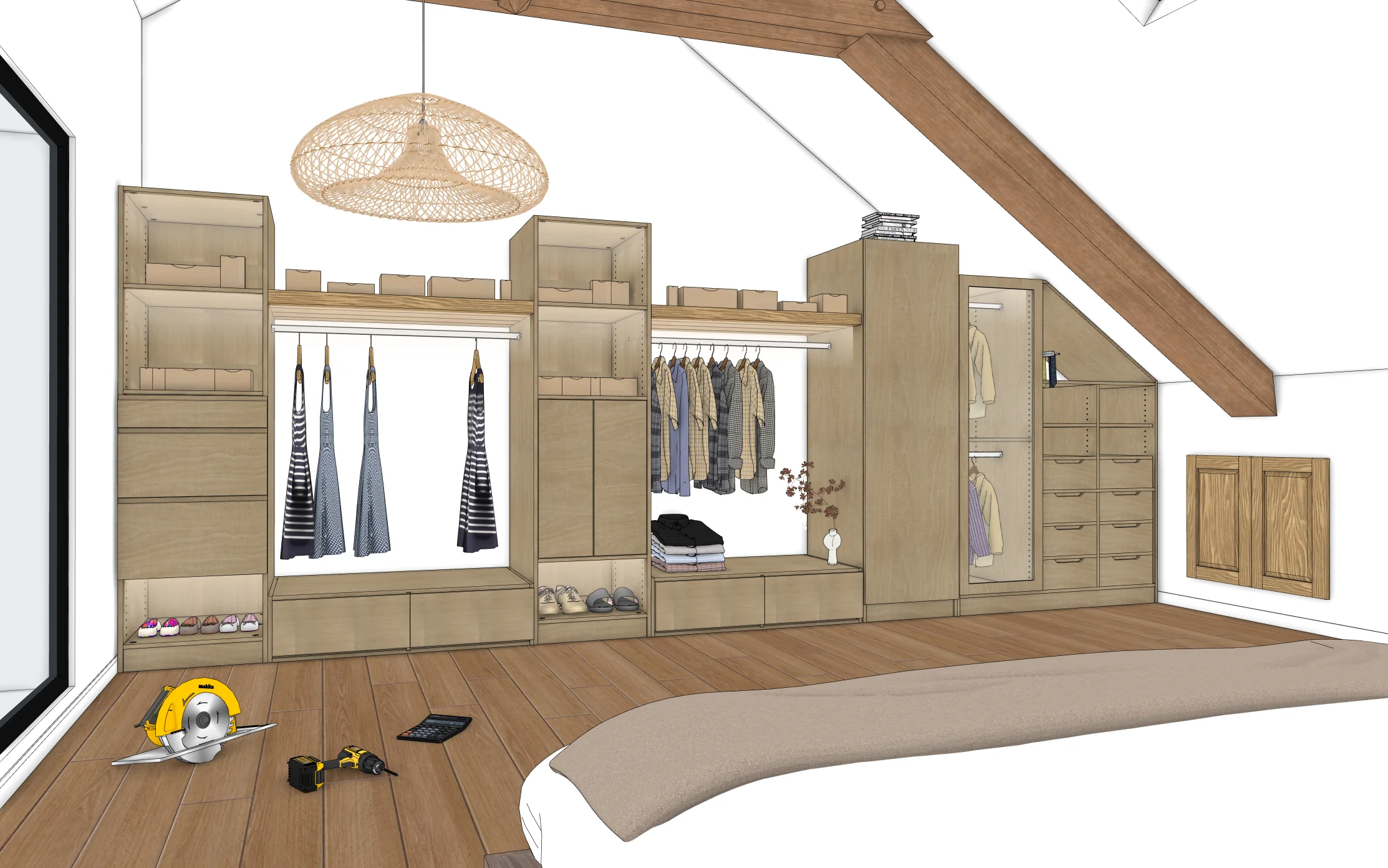 AD Wood technical woodworking illustration